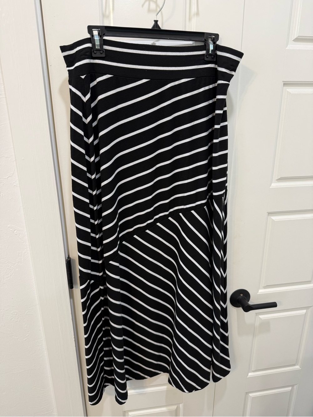 Faded Glory Black and White Striped Top